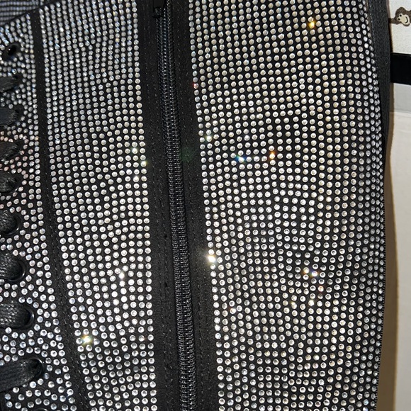 Nasty gal diamanté lace up combat boots - Picture 13 of 16